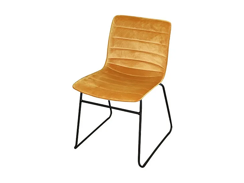 Urban Living Chaise En Velours Côtelé Jaune Brooklyn