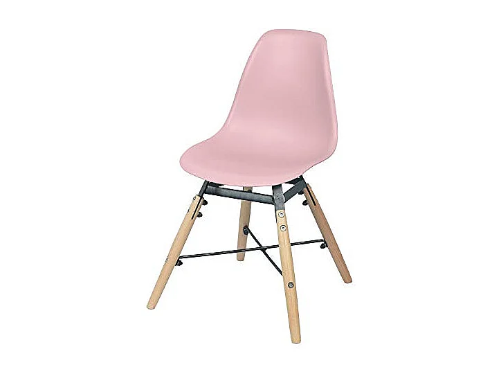 Chaise Enfant Design Scandinave Rose Métal - Modèle Intérieur Convivial