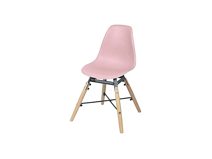 Chaise Enfant Design Scandinave Rose Métal - Modèle Intérieur Convivial