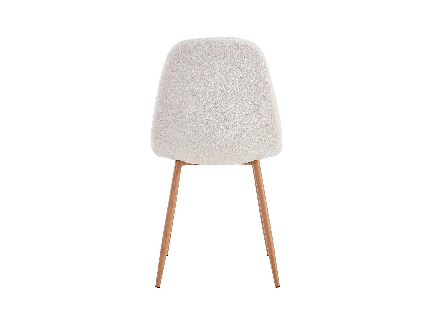 Chaise Bouclette Freya - Lot De 4 Blanc, Marron