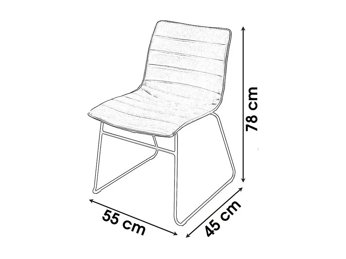 Chaise Vintage En Similicuir Marron