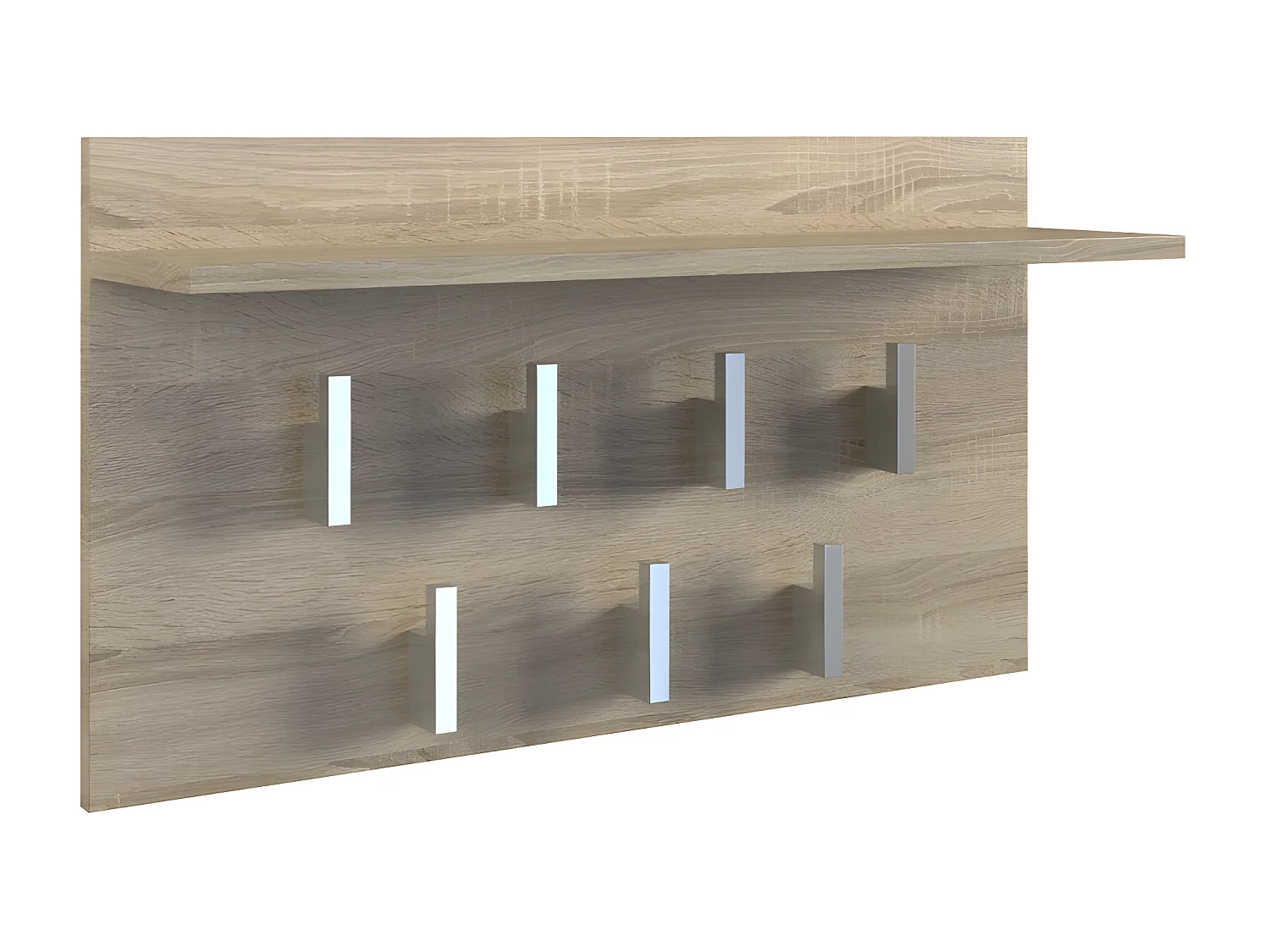 CARMEN | Pratico appendiabiti con ripiano | Dimensioni: 40x70x20 | 7 ganci | Pratico tablet | Design moderno |