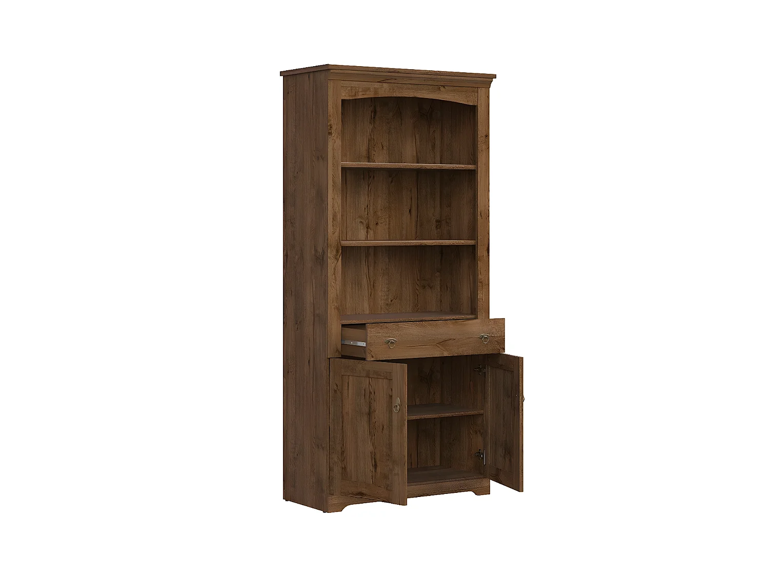 RONJE - Librería de Estilo clásico salón/comedor/armario - 201x93x44,5 - 2 puertas+1 cajón - Mueble salón