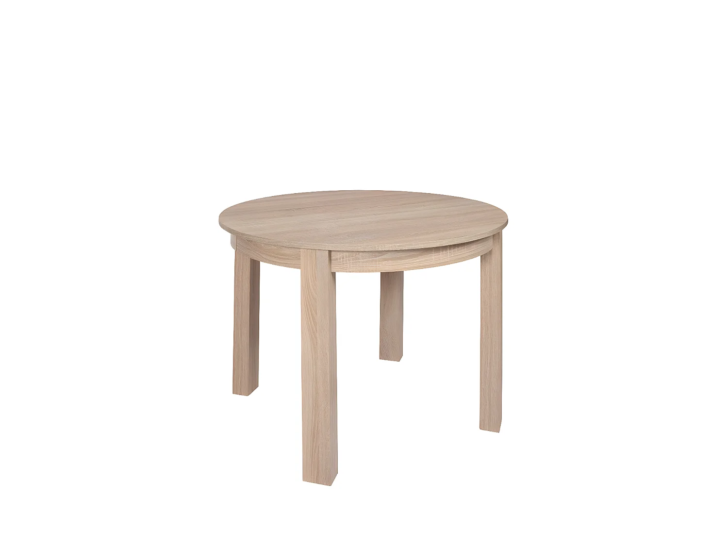 BERNARDIN | Table ronde extensible salle à manger/salon/cuisine | Style scandinave | 95-195x95x76 cm | Taille compacte