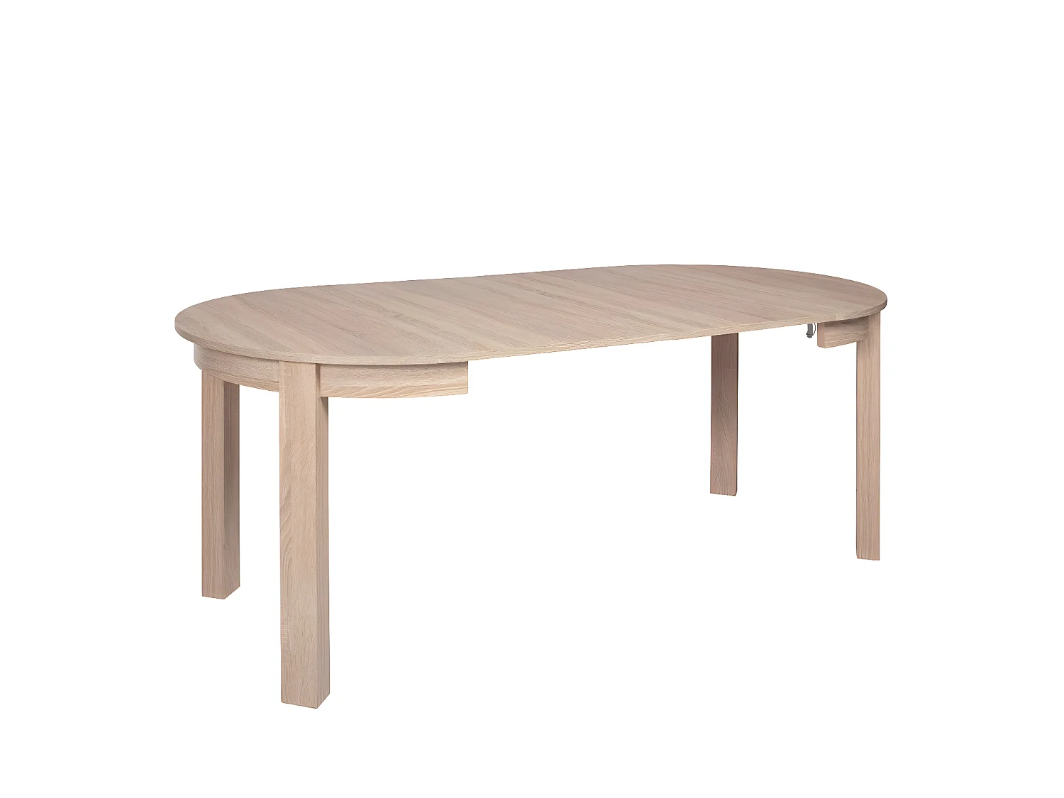 BERNARDIN | Table ronde extensible salle à manger/salon/cuisine | Style scandinave | 95-195x95x76 cm | Taille compacte