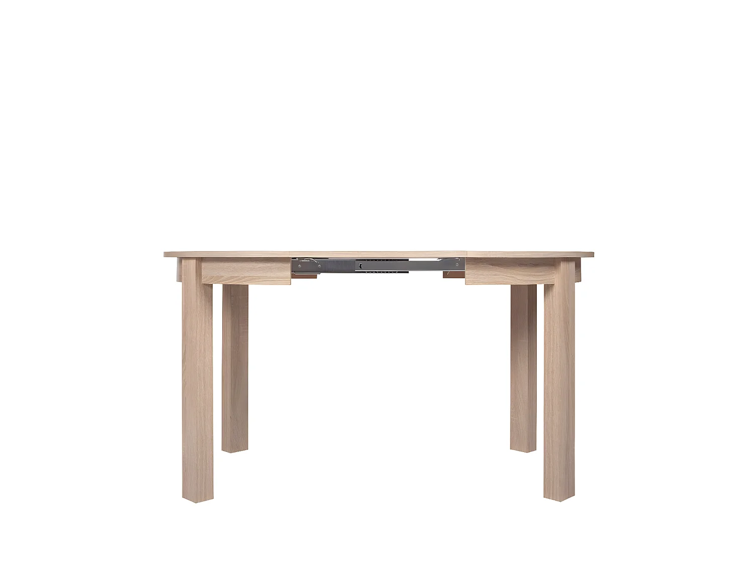 BERNARDIN | Table ronde extensible salle à manger/salon/cuisine | Style scandinave | 95-195x95x76 cm | Taille compacte