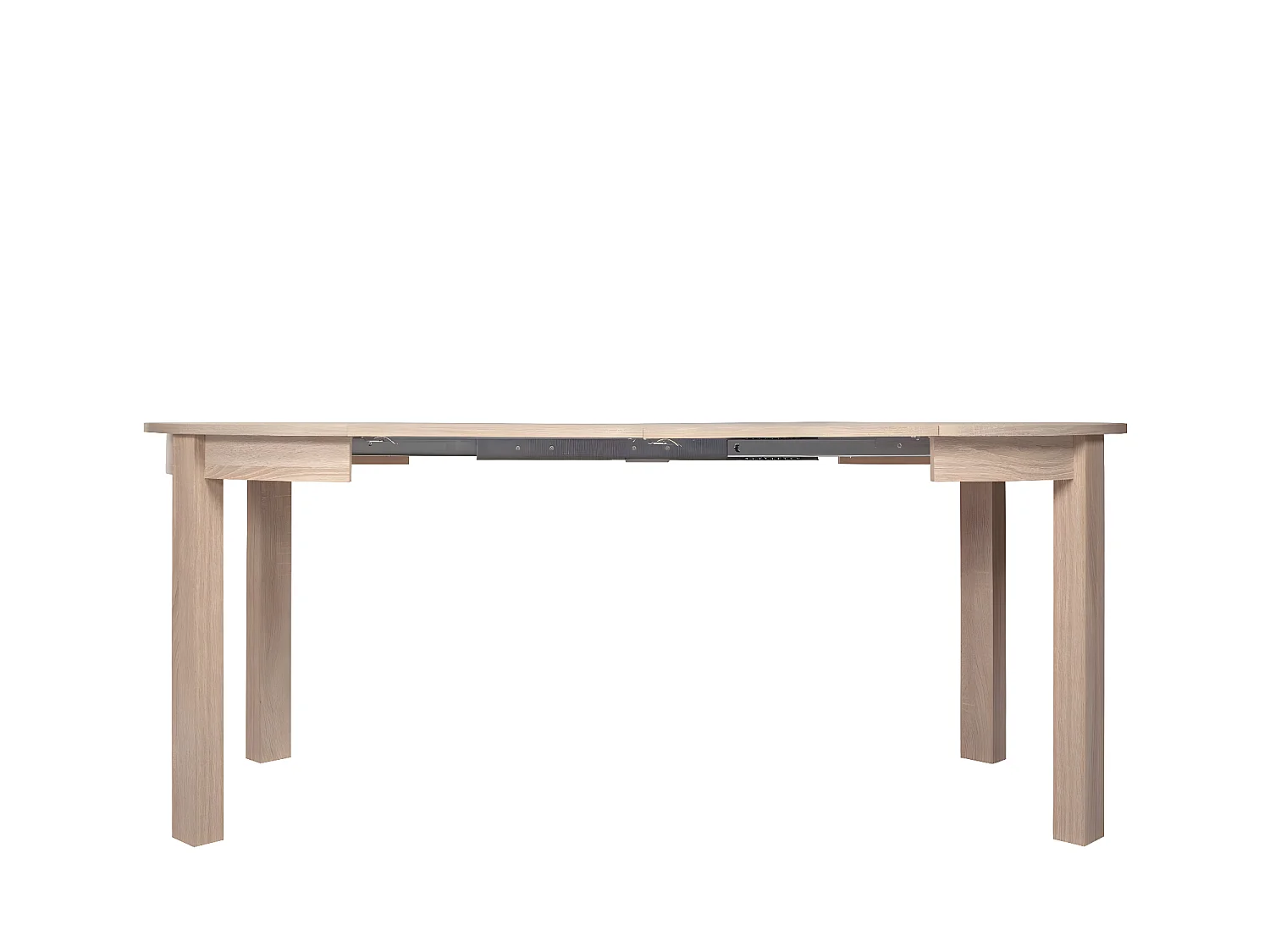 BERNARDIN | Table ronde extensible salle à manger/salon/cuisine | Style scandinave | 95-195x95x76 cm | Taille compacte