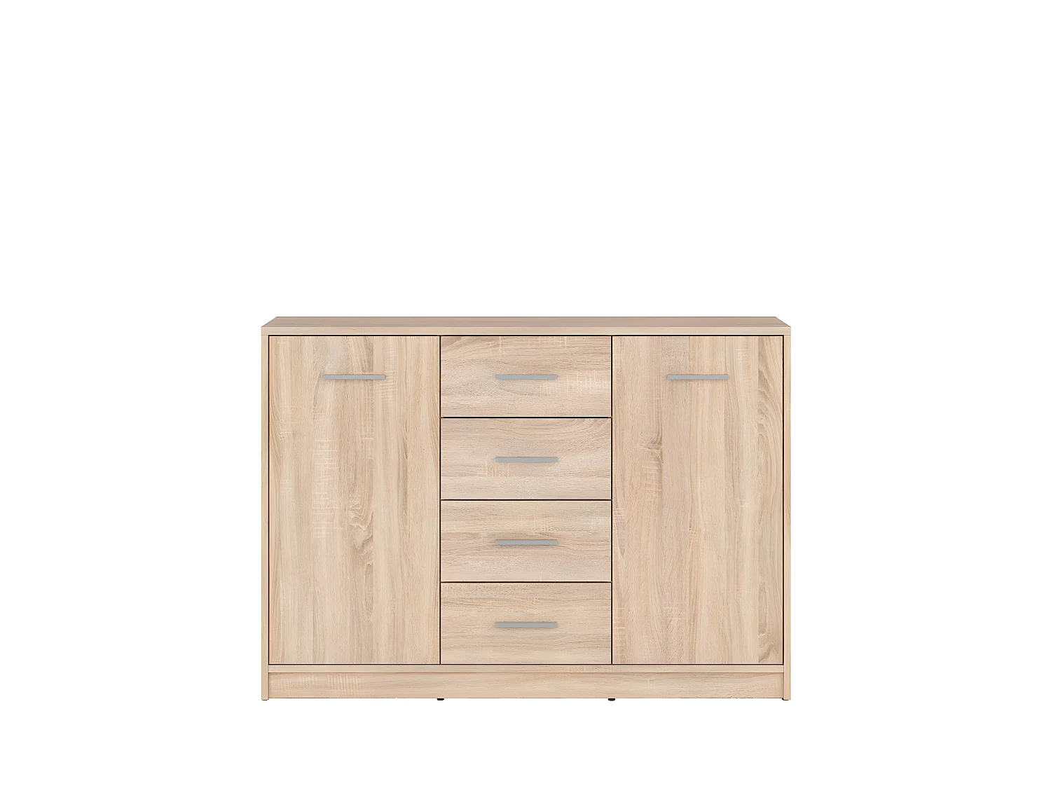 AGATTA | Commode salon chambre | Style scandinave  | Dimensions 118.5x84x34 cm | Tiroirs + étagères
