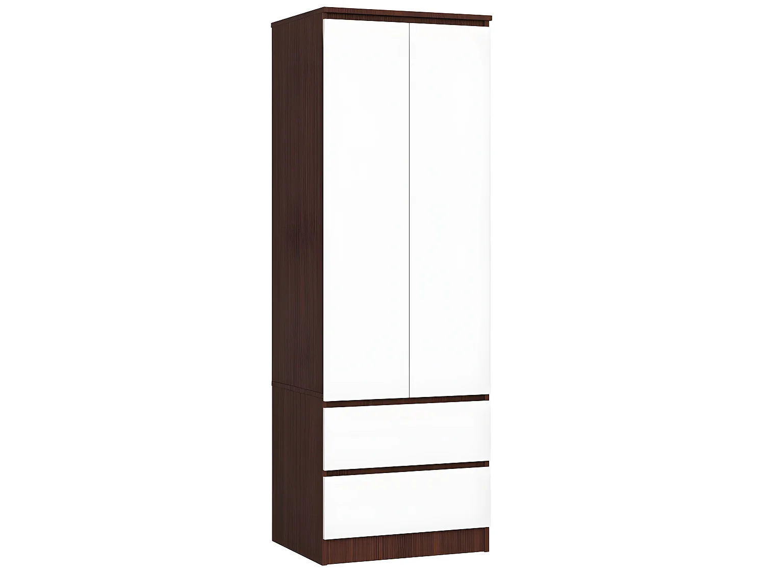 ELINE - Armadio per camera da letto - 180x60x51cm - Armadio - 2 cassetti - Armadio per camera da letto - Aspetto legno