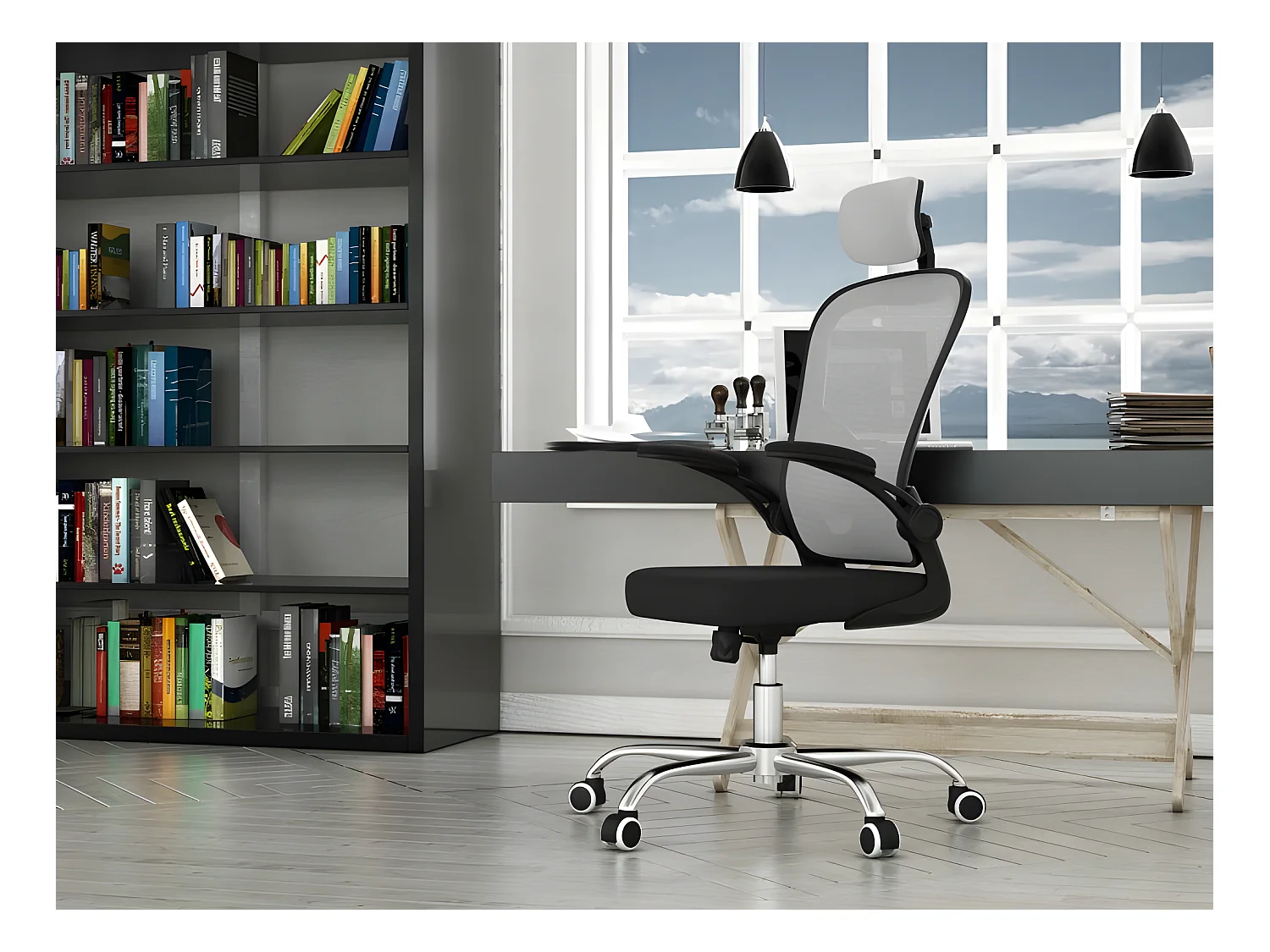 JEANA - Ergonomischer Bürostuhl - Höhenverstellbar - Mit Armlehnen - Bürodrehstuhl