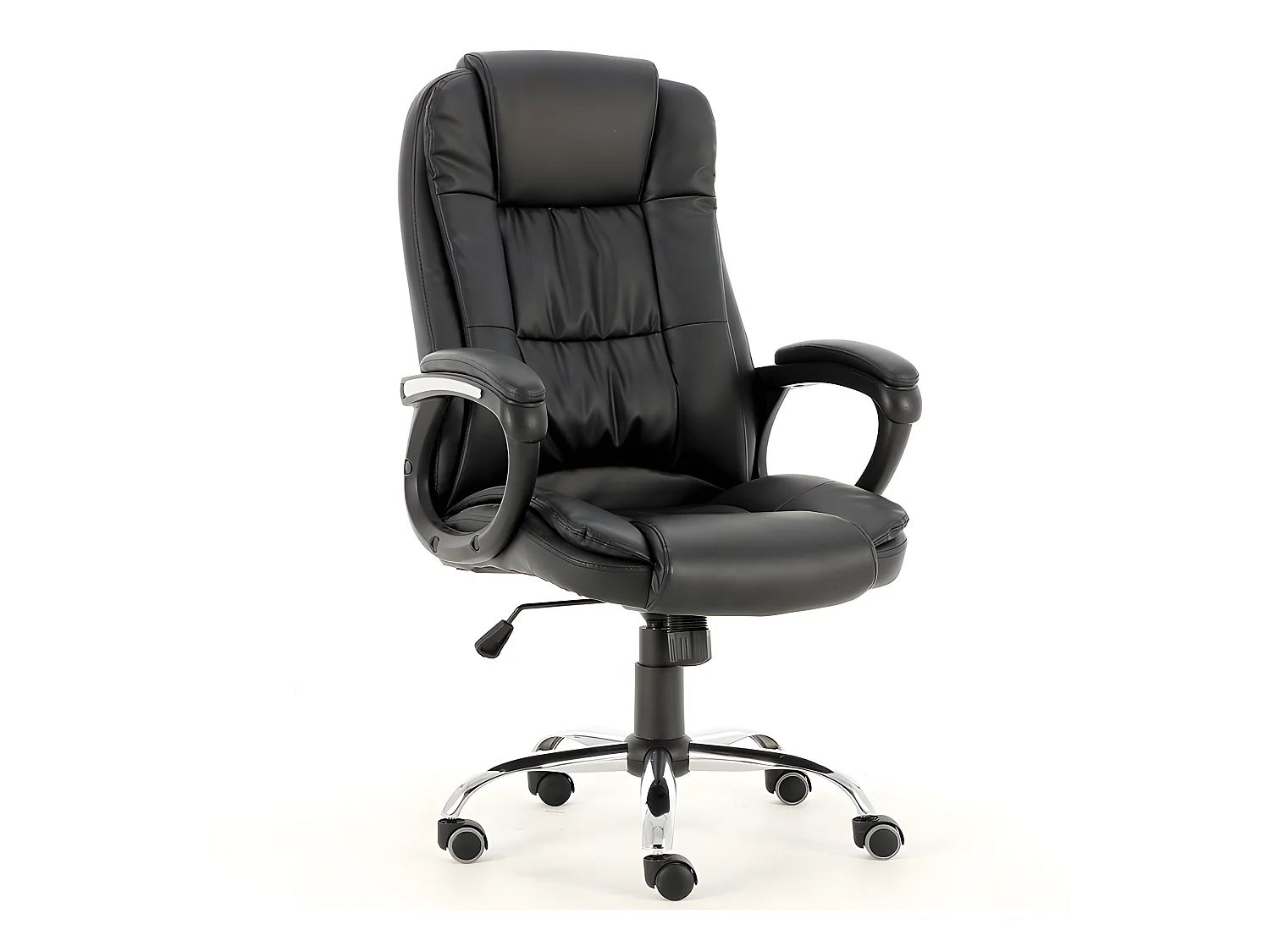 KANKYO - Bürostuhl aus Kunstleder- Höhenverstellbar - Mit Armlehnen - Bürodrehstuhl