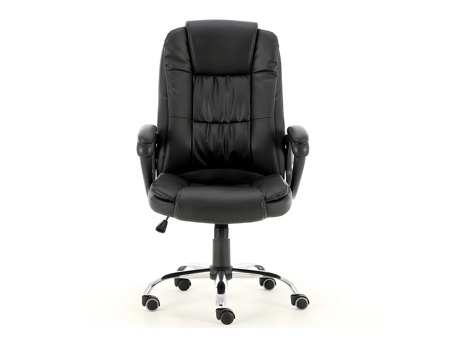 KANKYO - Bürostuhl aus Kunstleder- Höhenverstellbar - Mit Armlehnen - Bürodrehstuhl