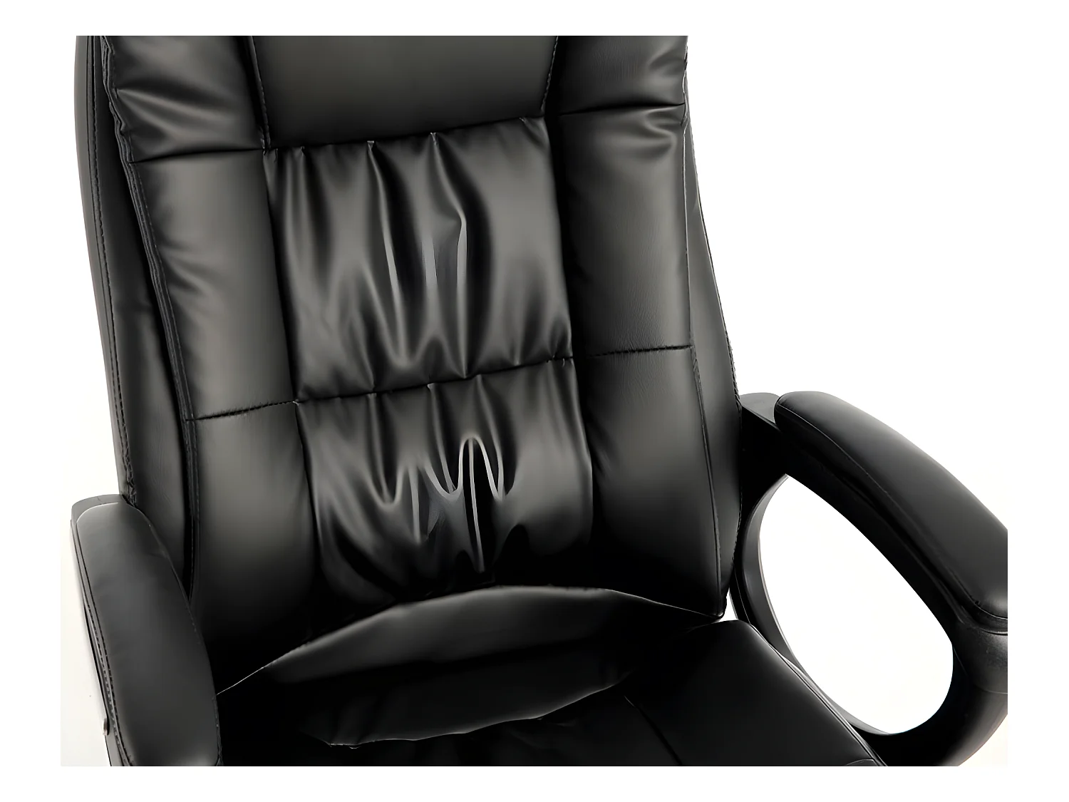 KANKYO - Bürostuhl aus Kunstleder- Höhenverstellbar - Mit Armlehnen - Bürodrehstuhl