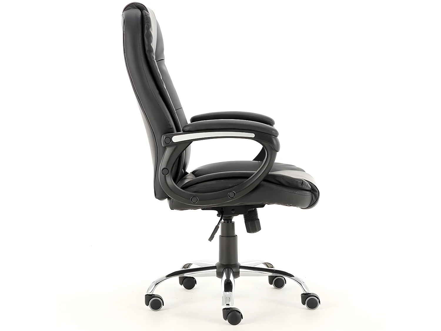 KANKYO - Fauteuil de bureau en PU - Hauteur ajustable - Avec accoudoirs - Chaise de bureau pivotante