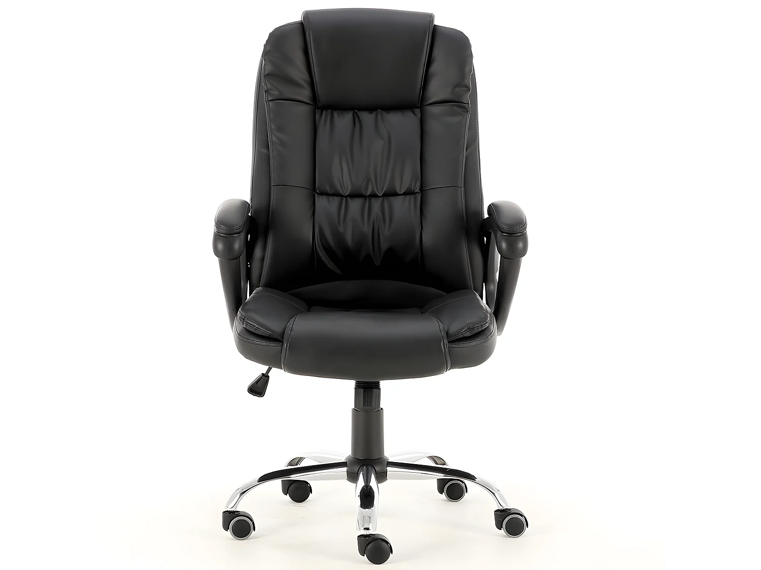 KANKYO - Fauteuil de bureau en PU - Hauteur ajustable - Avec accoudoirs - Chaise de bureau pivotante
