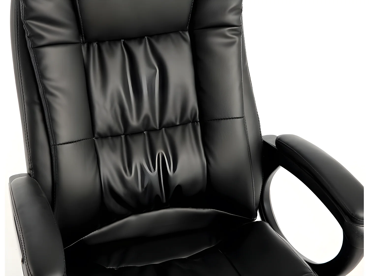 KANKYO - Fauteuil de bureau en PU - Hauteur ajustable - Avec accoudoirs - Chaise de bureau pivotante