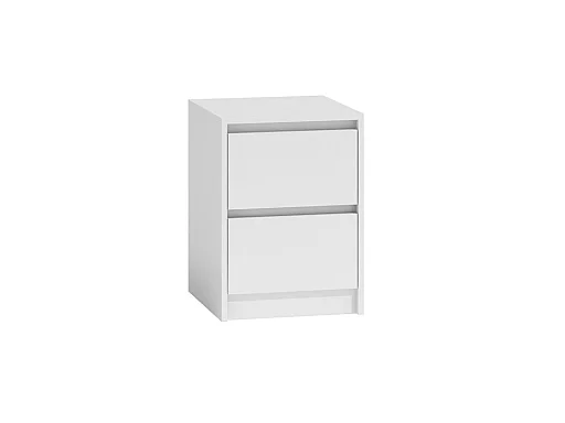 IRIS T2 - Table de chevet contemporaine 55x43x40 - Table de nuit/d'appoint 2 tiroirs style scandinave - Meuble de rangement moderne
