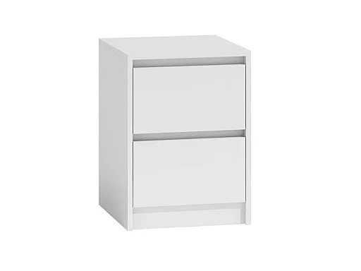 IRIS T2 - Mesita de noche moderna - 55x43x40cm - Mesita de noche con 2 cajones de estilo escandinavo - Muebles auxiliares