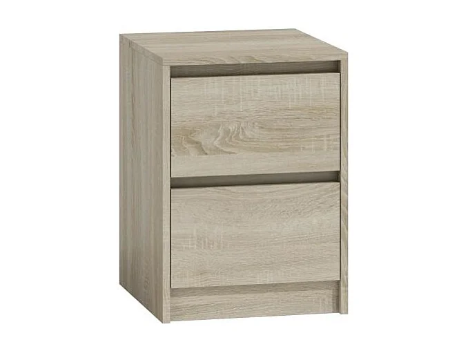 IRIS T2 - Mesita de noche 2 cajones estilo moderno - 55x43x40 cm - Mesita de noche - Mueble auxiliar - Aspecto madera