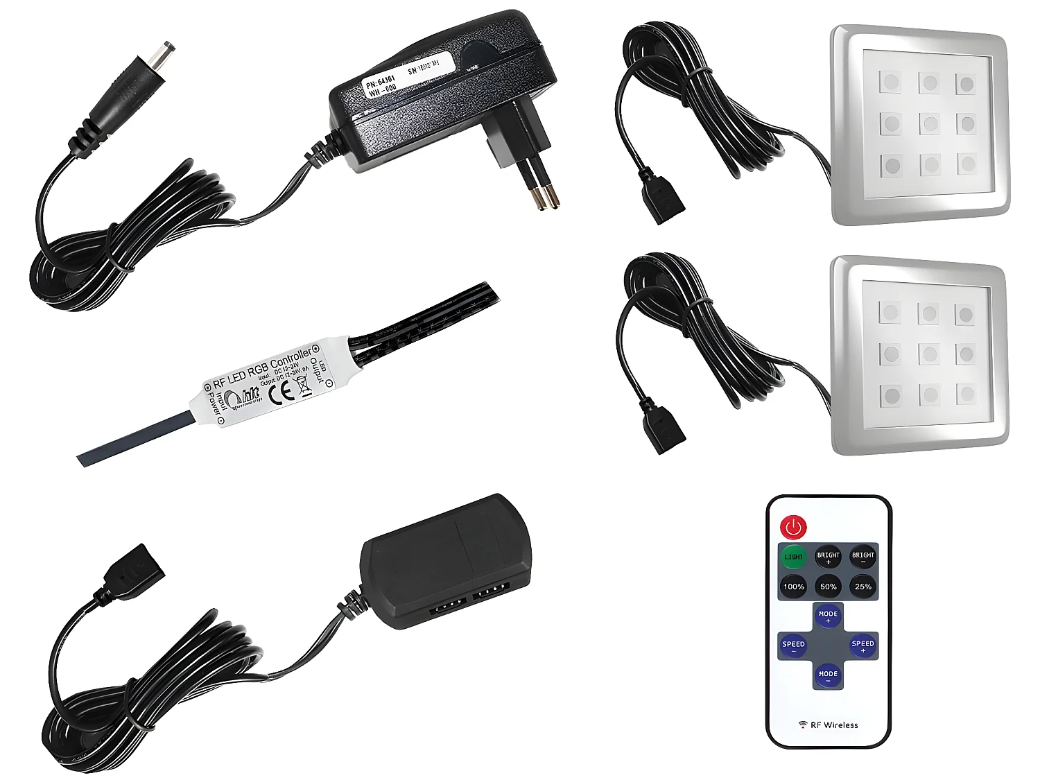 SILLEA | Mueble TV + LED | Unidad de pared de estilo moderno | Ancho 300 cm | Pared de TV para colgar