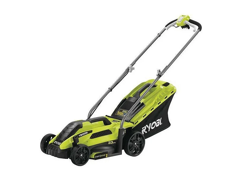 Cortacésped eléctrico 1300W RYOBI RLM13E33S con asas ergonómicas ajustables en altura