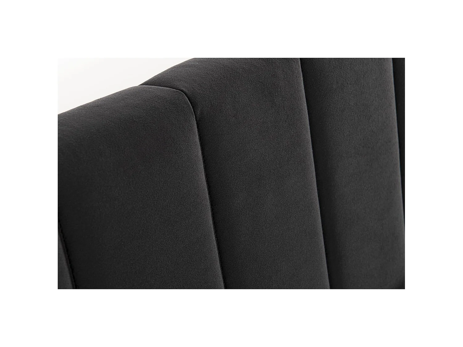 Letto in velluto nero 160x200 CAMBRIDGE