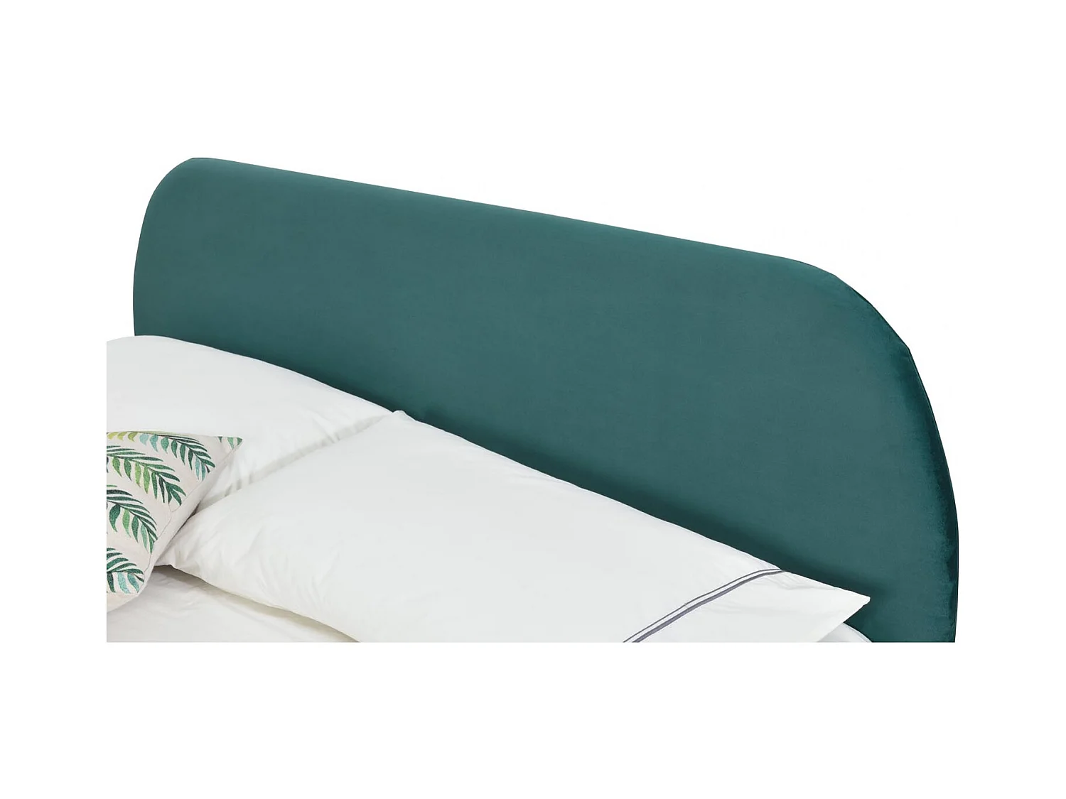 Bettgestell 160 x 200 cm aus Samt und grünem Messing PHOENIX