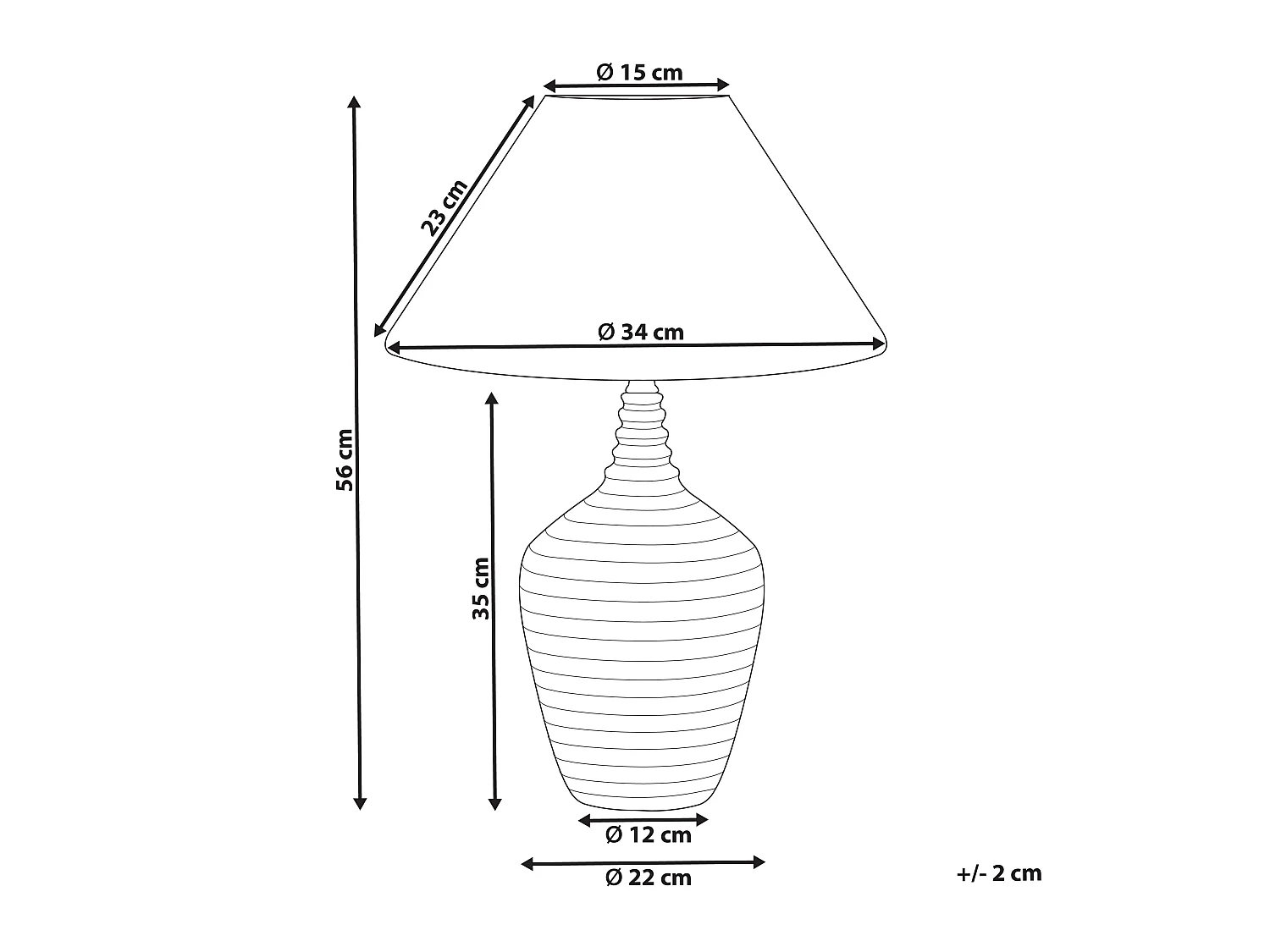 Candeeiro de mesa CELESTE Cerâmica Creme