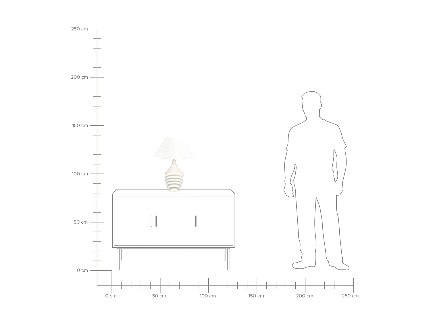 Candeeiro de mesa CELESTE Cerâmica Creme