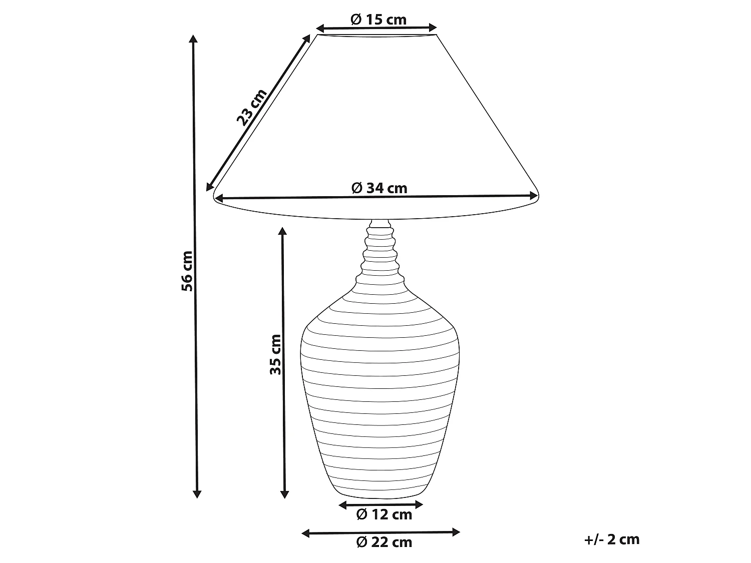 Lampe à poser CELESTE Céramique Beige