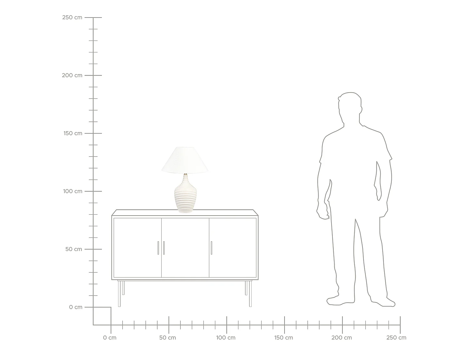 Lampe à poser CELESTE Céramique Beige