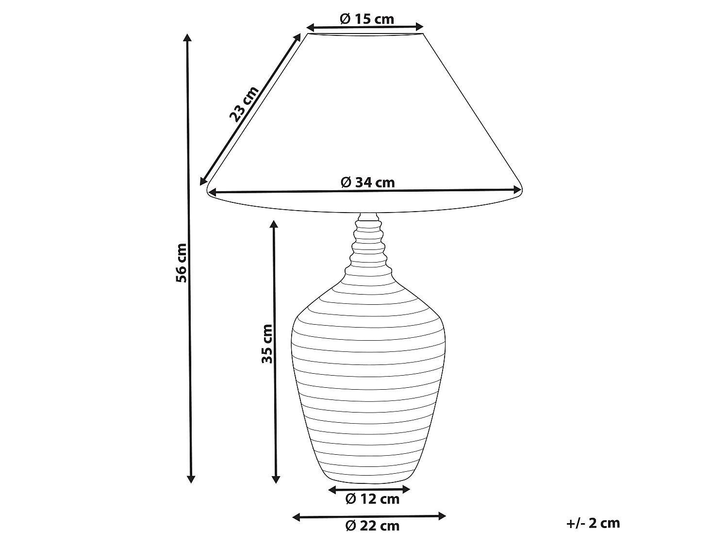 Candeeiro de mesa CELESTE Cerâmica Creme