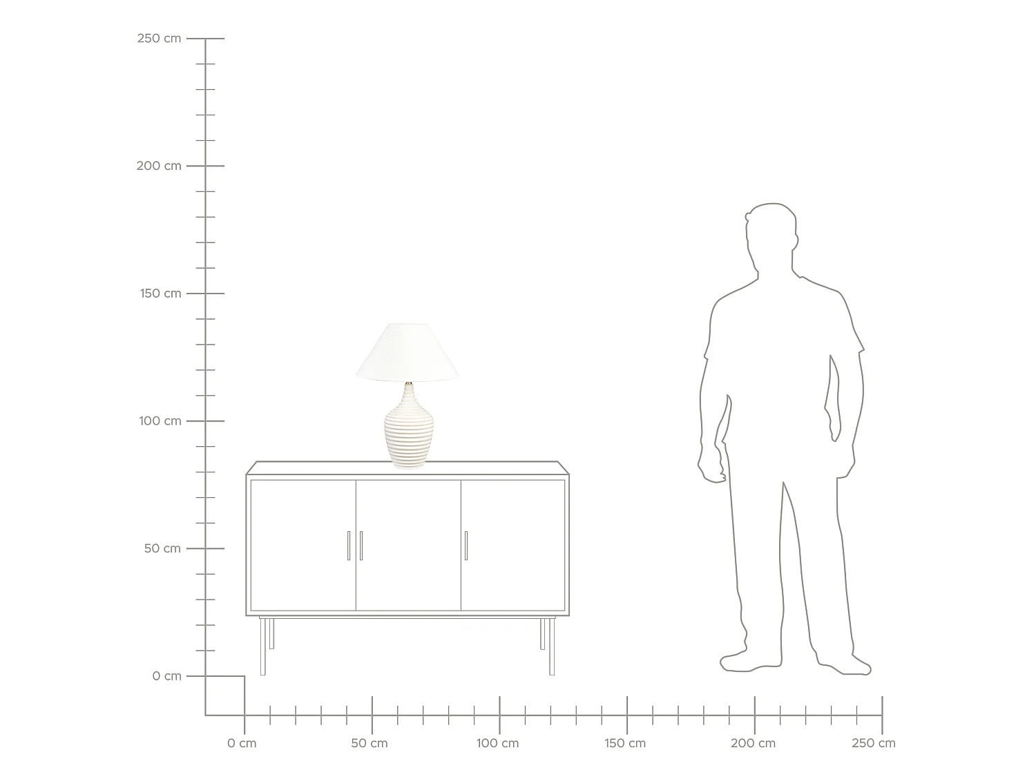 Candeeiro de mesa CELESTE Cerâmica Creme