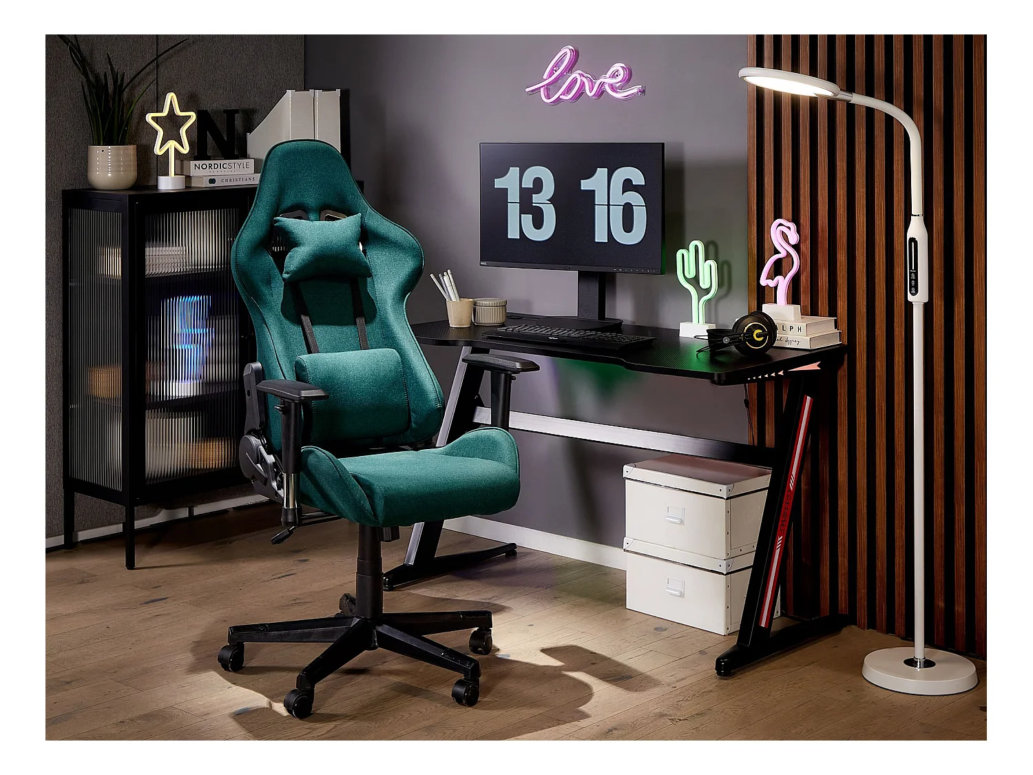 Siège de gaming WARRIOR Vert foncé