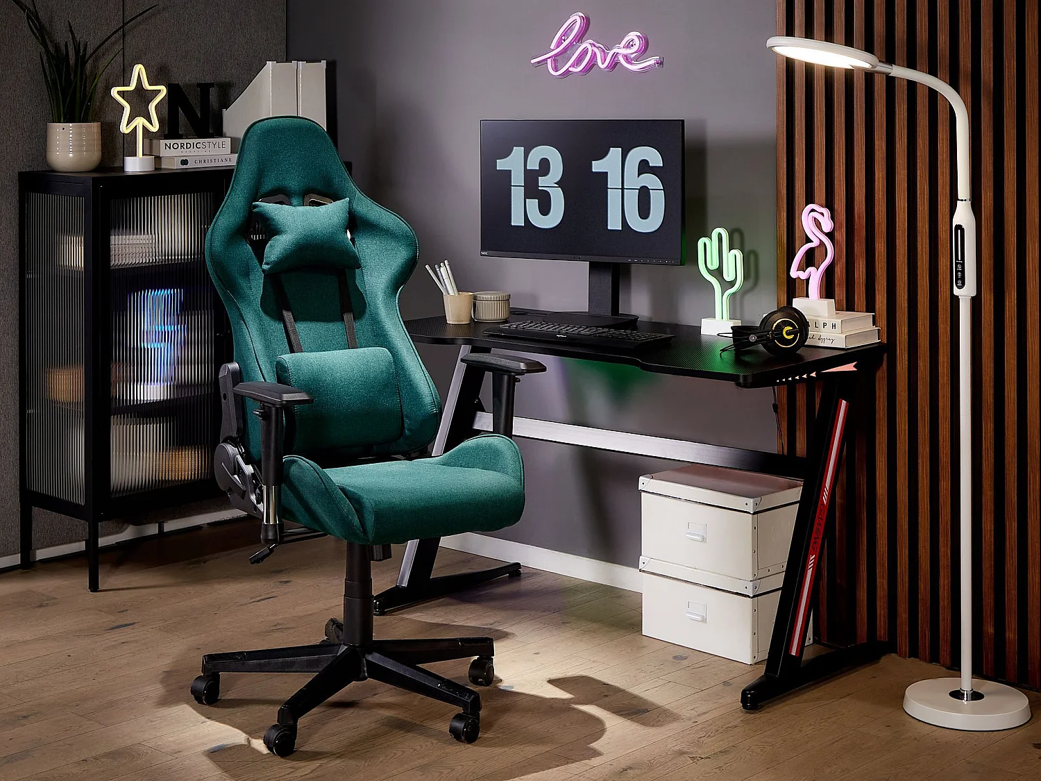 Siège de gaming WARRIOR Vert foncé