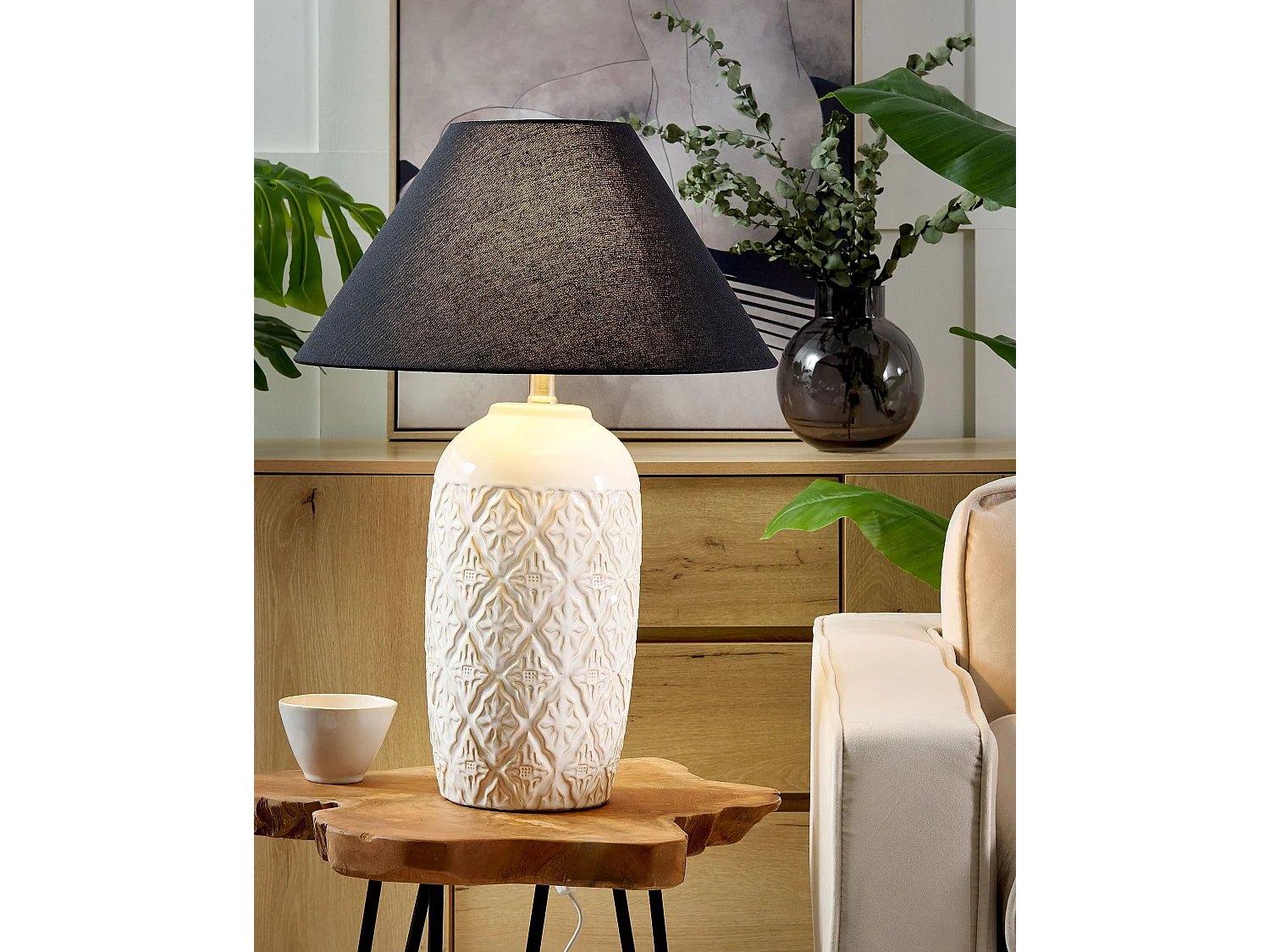 Tafellamp TELIRE Keramiek Beige