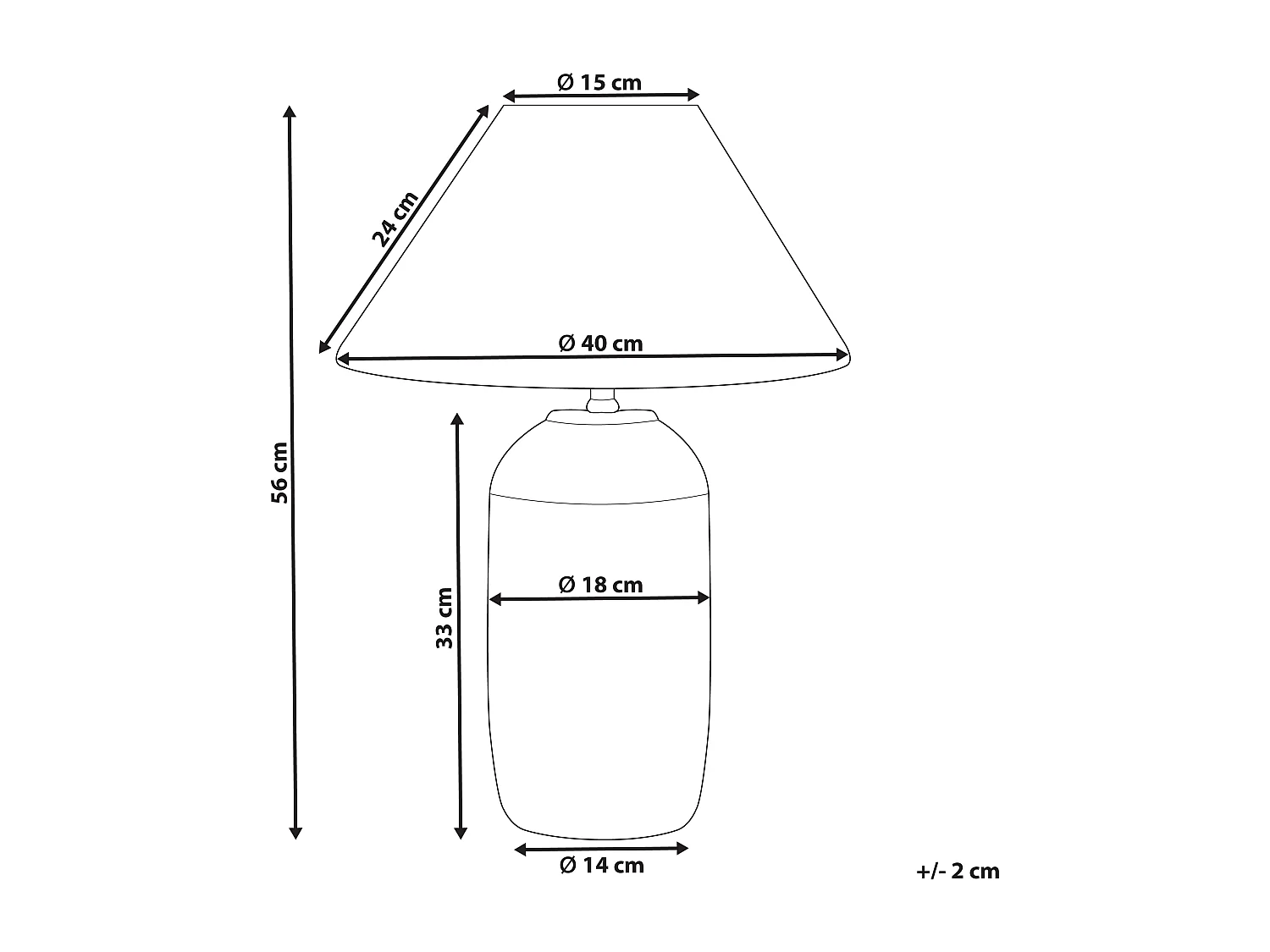 Lampe à poser TELIRE Céramique Bleu foncé