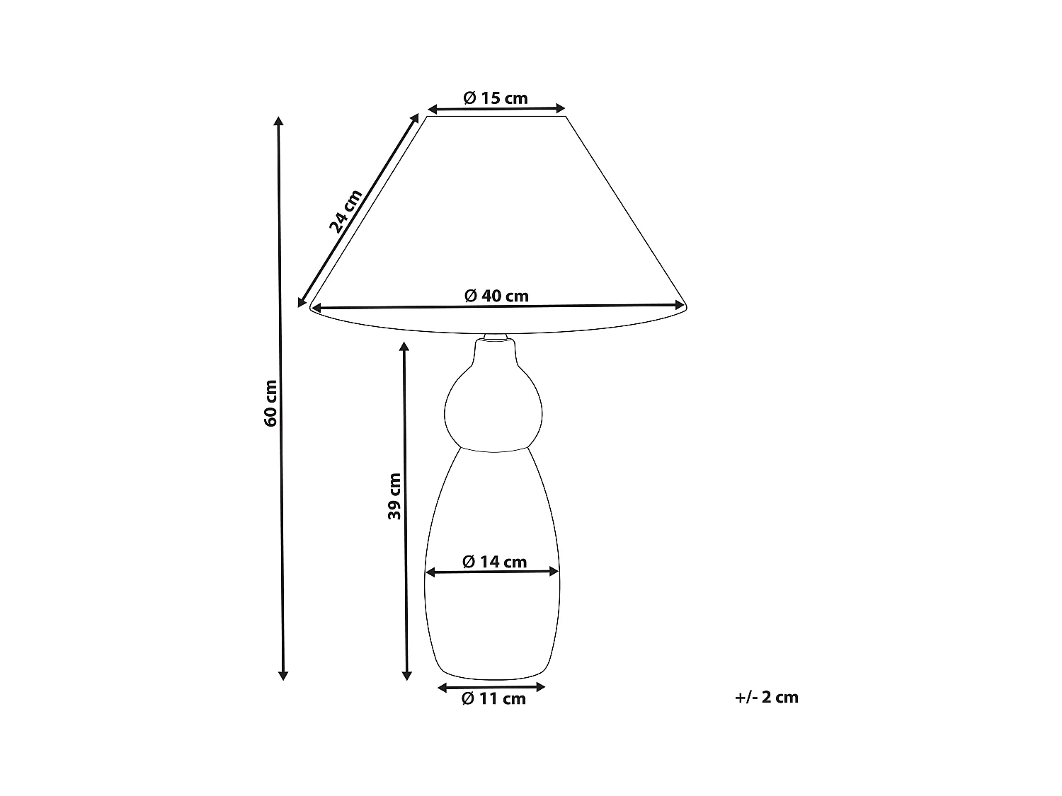 Tischlampe mit Keramiksockel Raumbeleuchtung Schwarz Lampenschirm Dunkelblau und Schwarz Matina