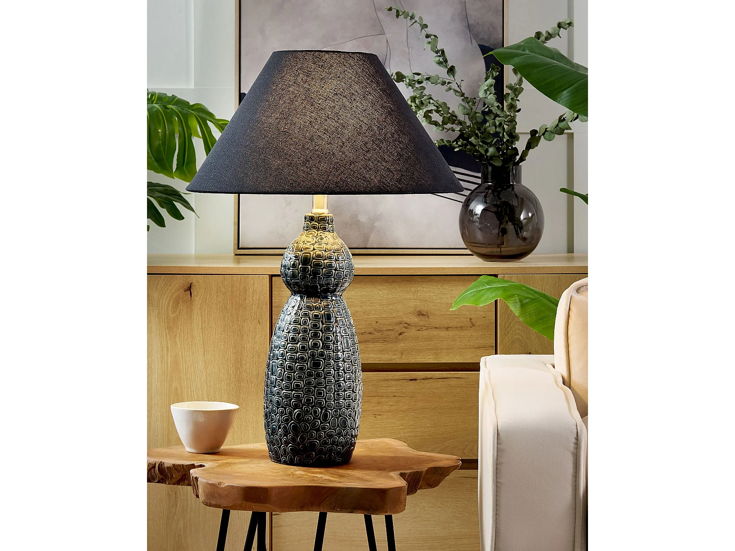 Lampe à poser MATINA Céramique Noir