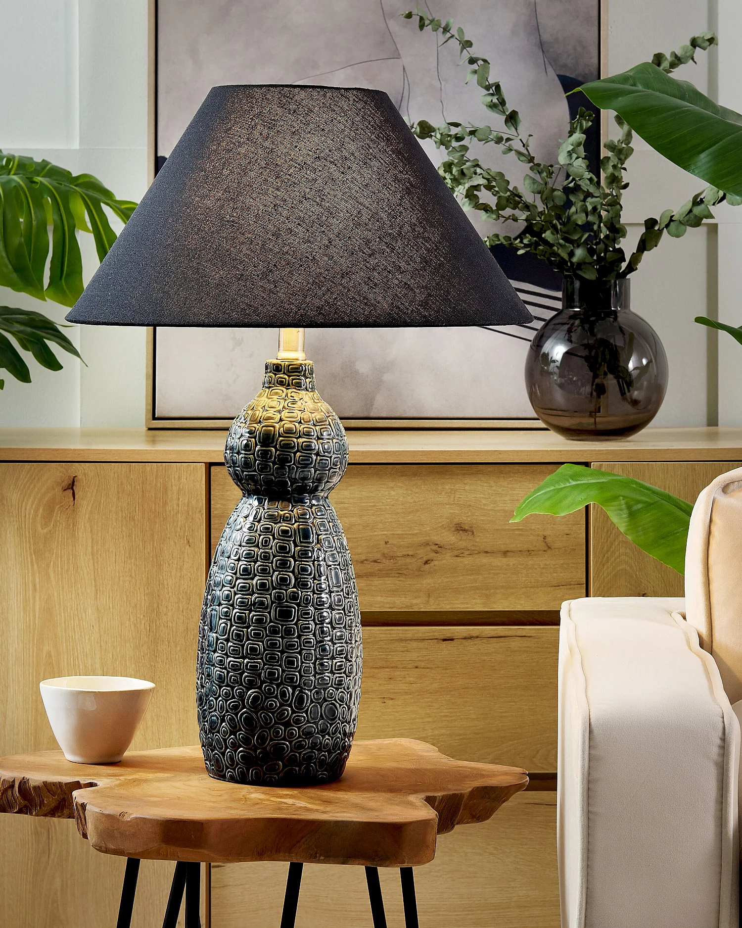 Lampada da tavolo MATINA Ceramica Nero