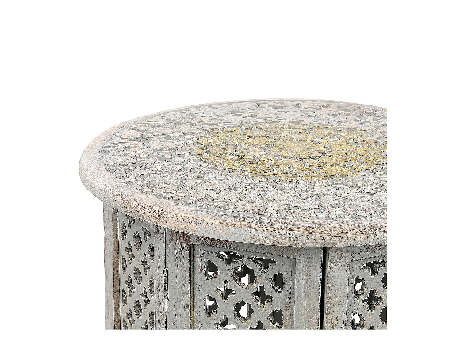 Table d'appoint JAGORI Bois de manguier Gris