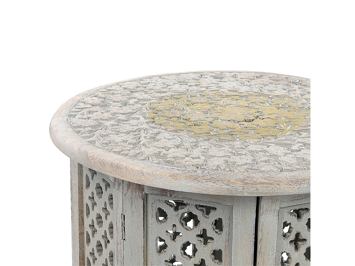 Stolik pomocniczy JAGORI Drewno mango Szary