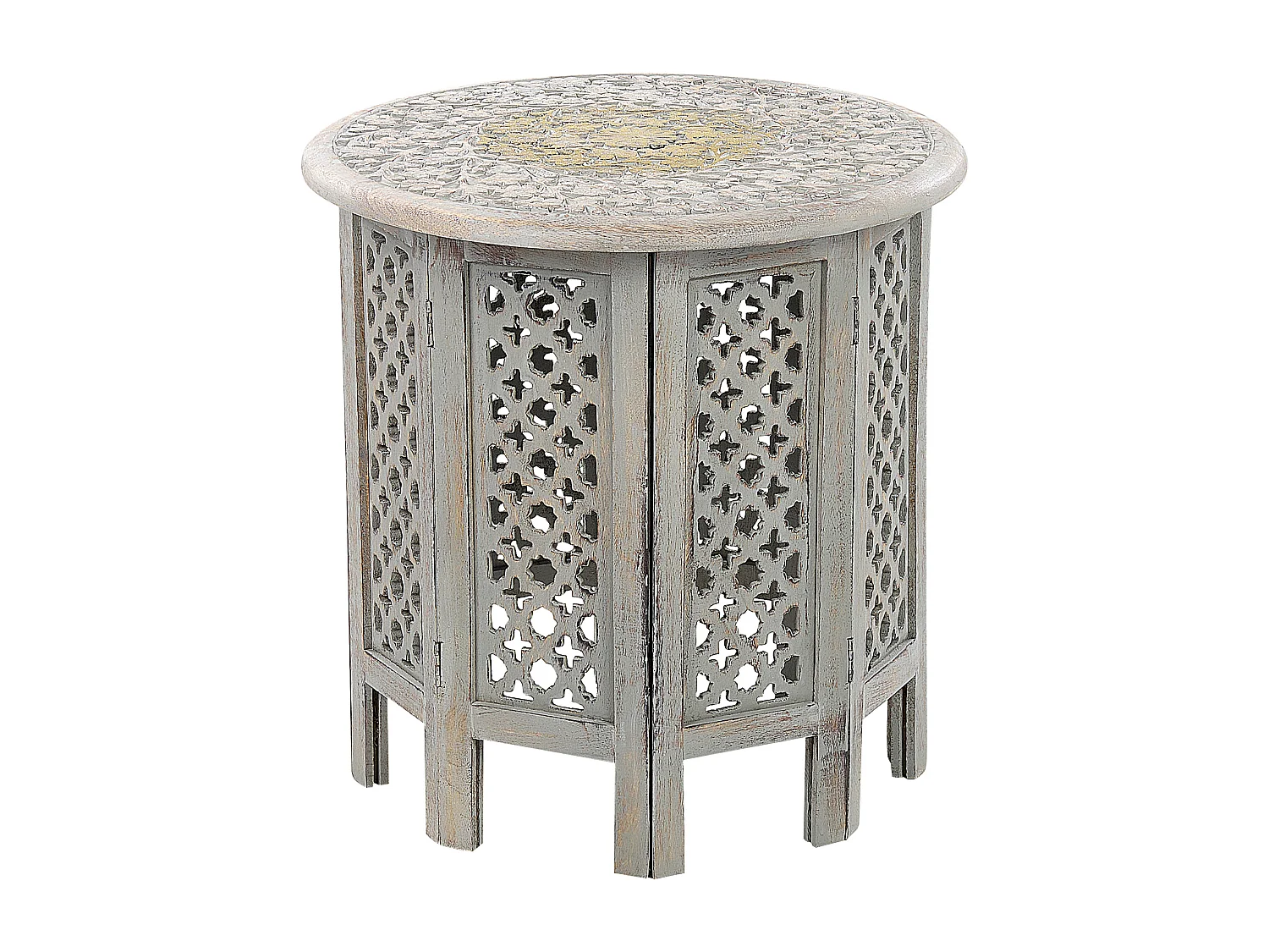 Bijzettafel JAGORI Mangohout Grijs