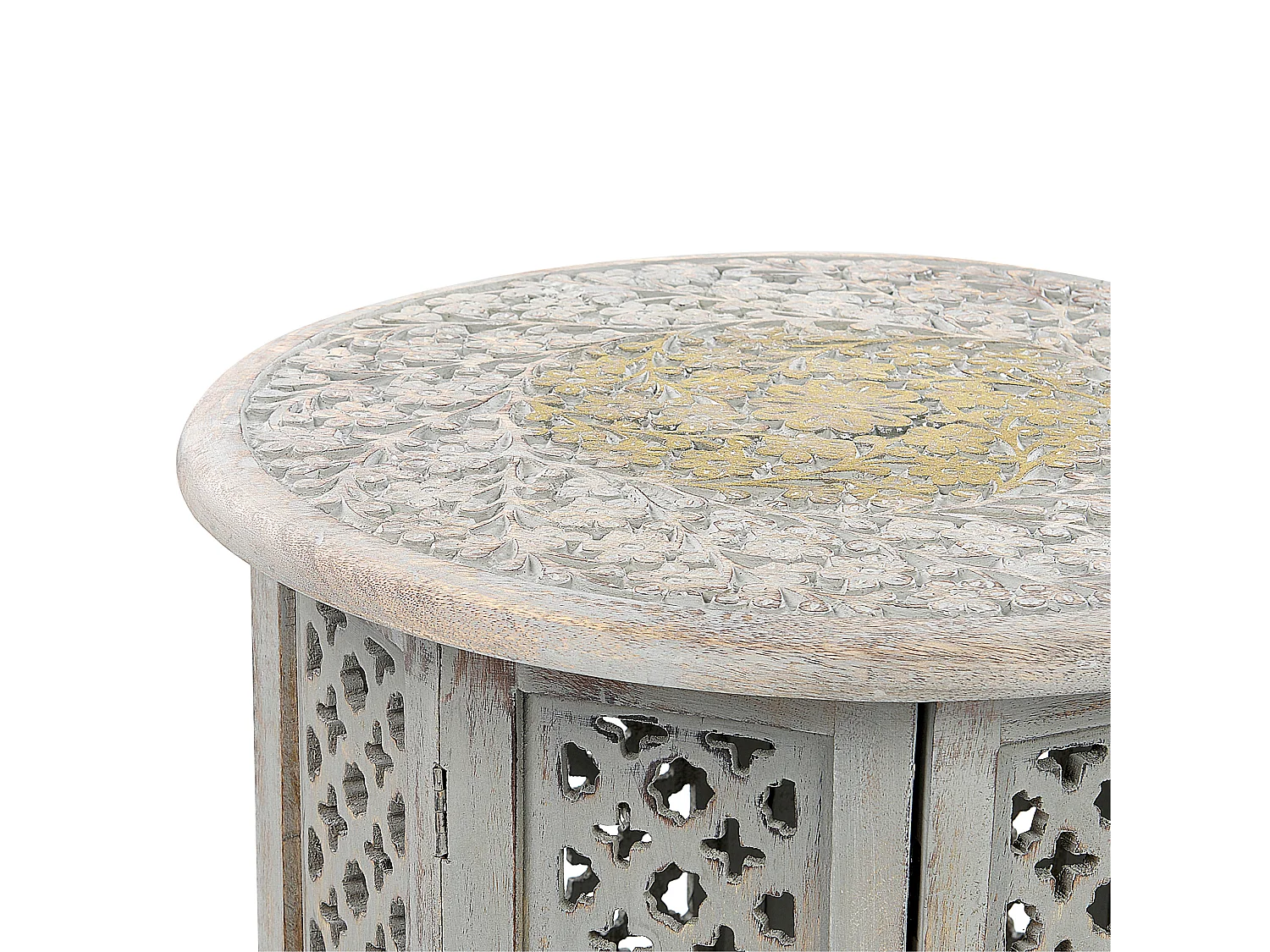 Bijzettafel JAGORI Mangohout Grijs