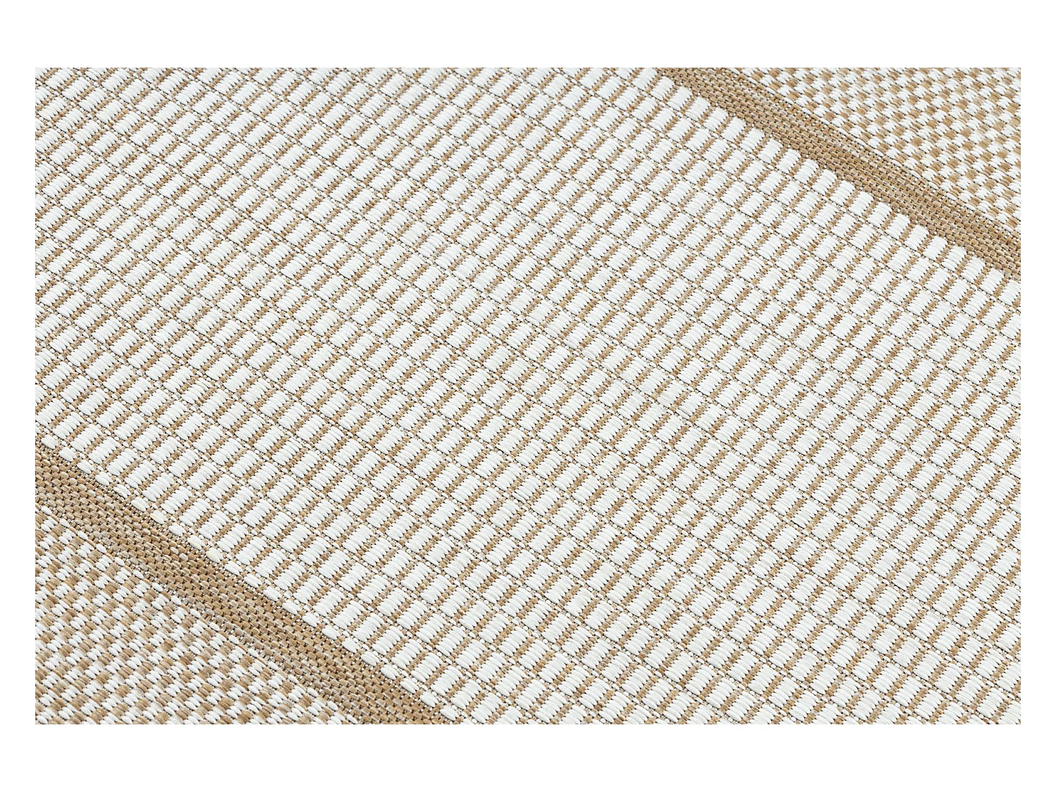 Tapis SIZAL SION le tapis de couloir, Cadre 21782 tissé à plat ecru  60x200 cm