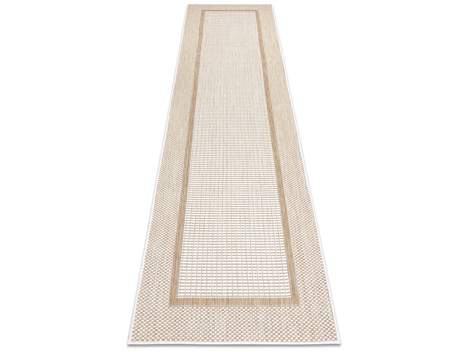 Tapete SIZAL SION Passadeira, Quadro 21782 tecido plano ecru / bege 80x300 cm