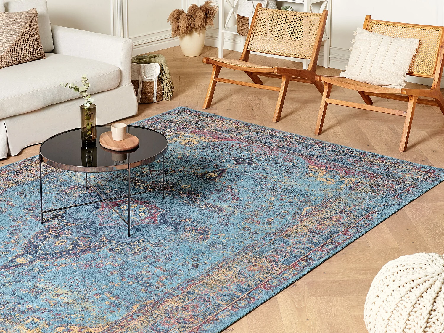 Rug KANSU Blue 200 x 300 cm Cotton