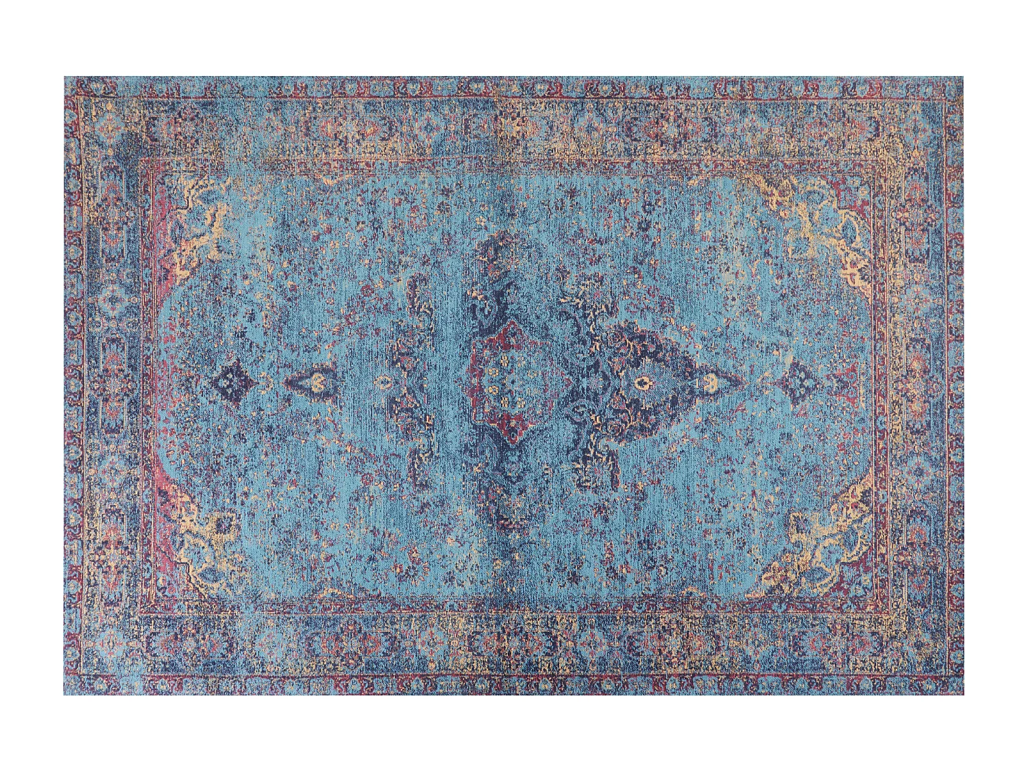 Tappeto cotone blu 160 x 230 cm KANSU