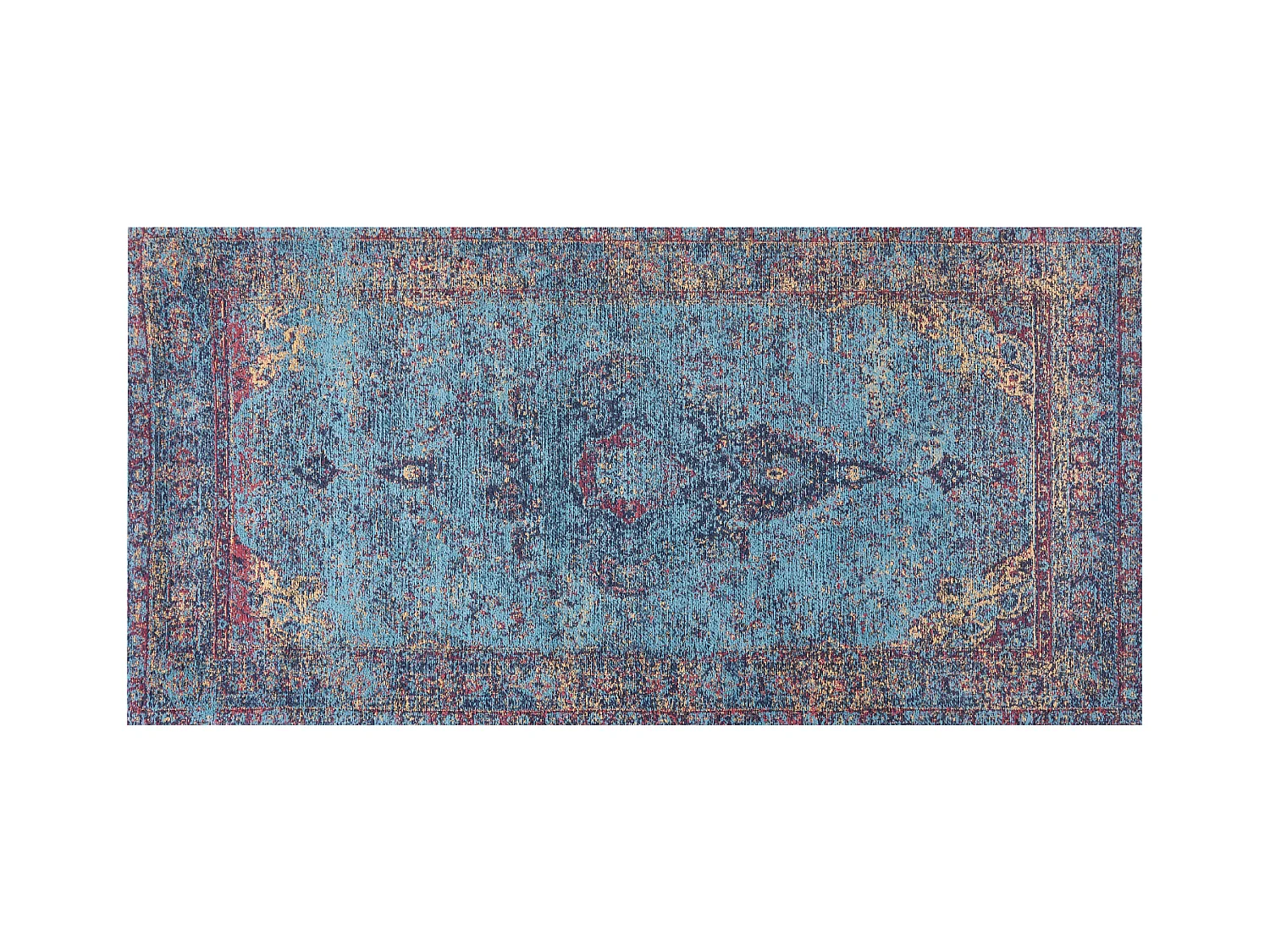 Tapis KANSU Bleu 80 x 150 cm Coton