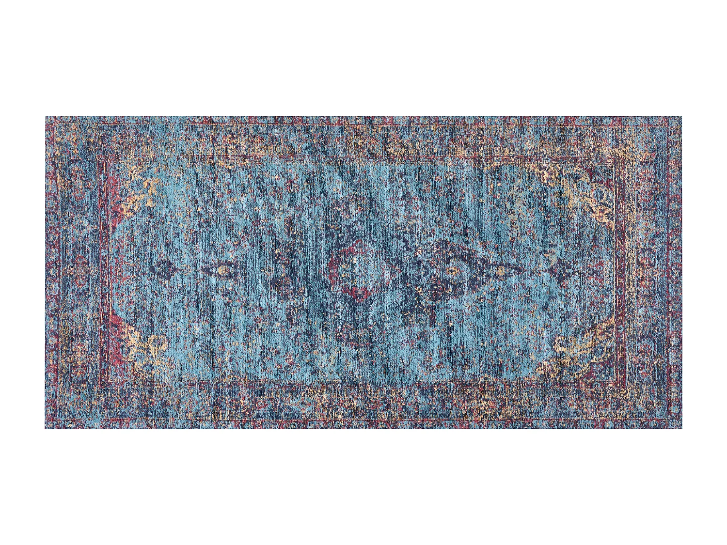 Tapis KANSU Bleu 80 x 150 cm Coton